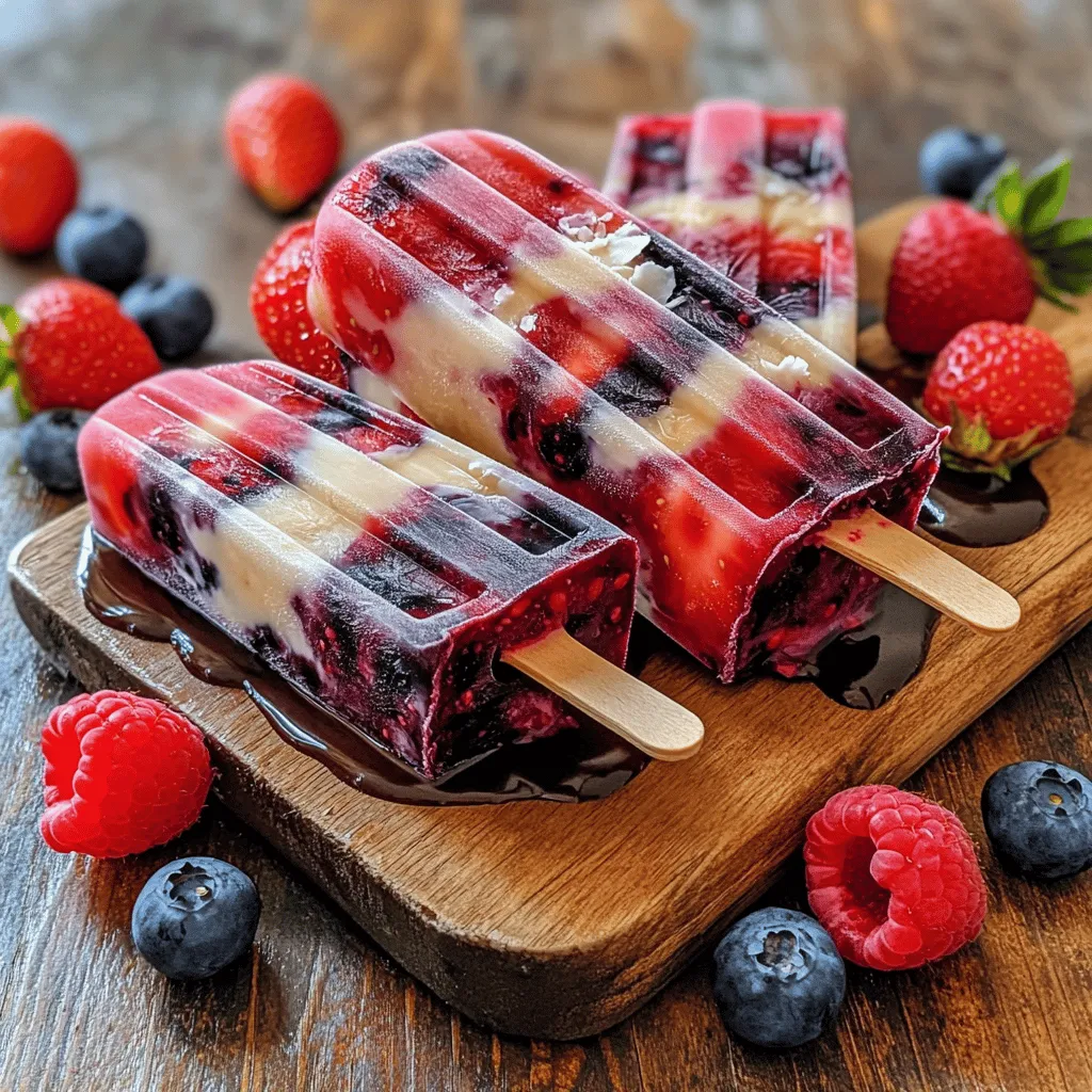 Berry Coconut Popsicles Fresh and Creamy Delight