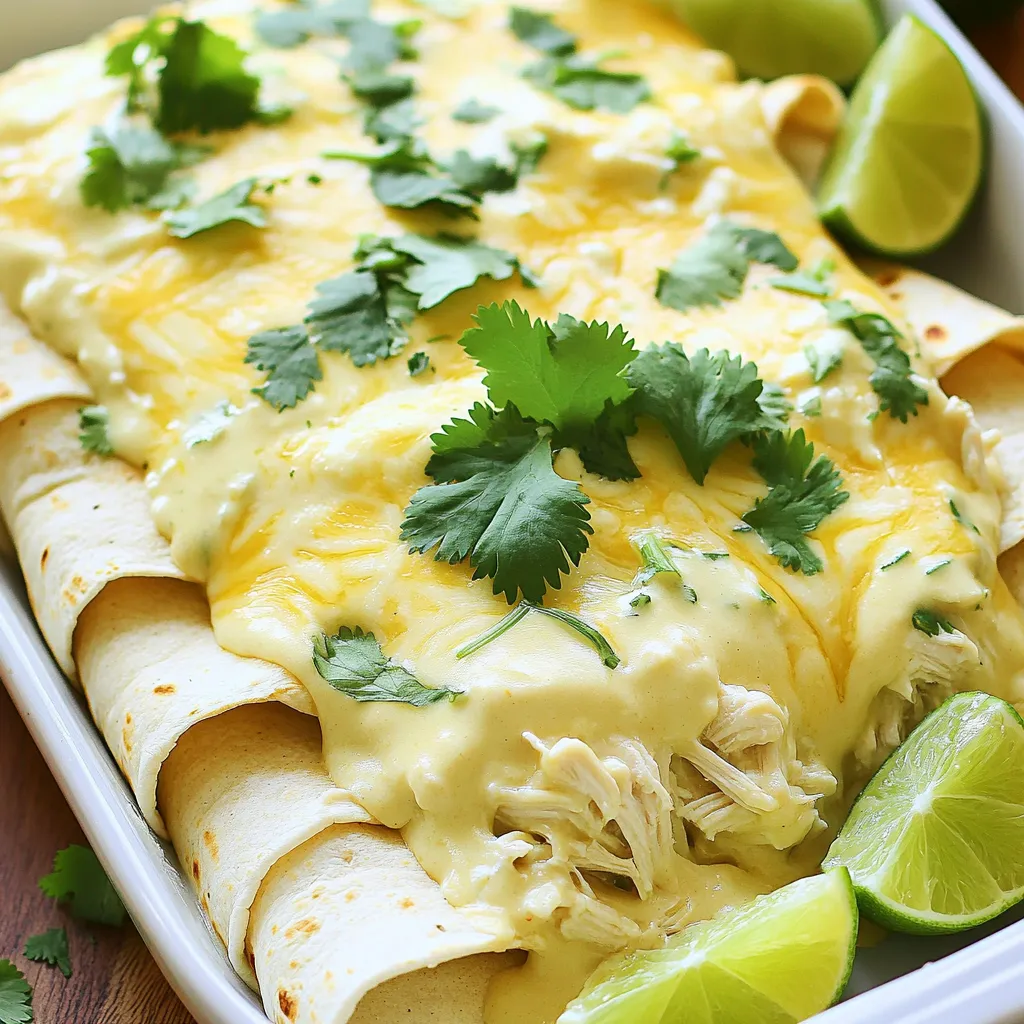 Savory Slow Cooker White Chicken Enchiladas Recipe