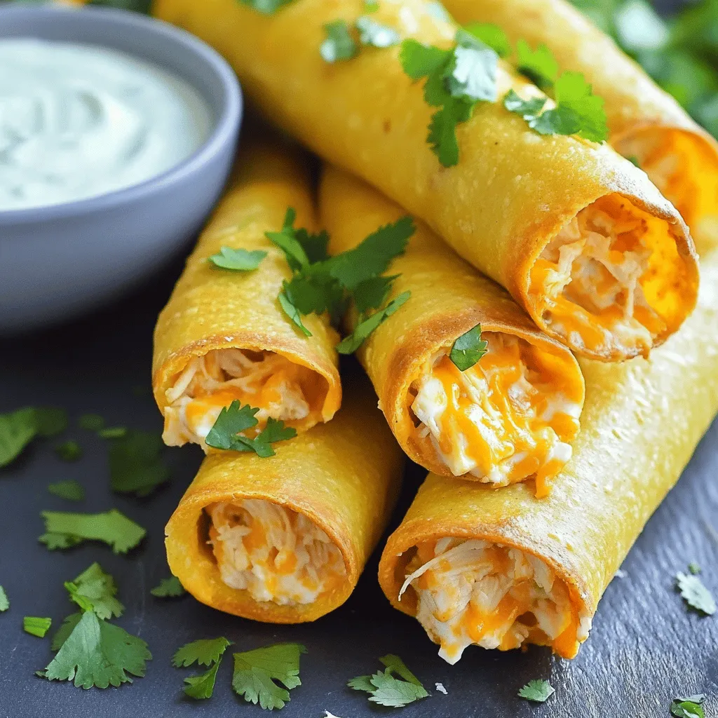 Crispy Buffalo Chicken Taquitos Flavor-Packed Recipe