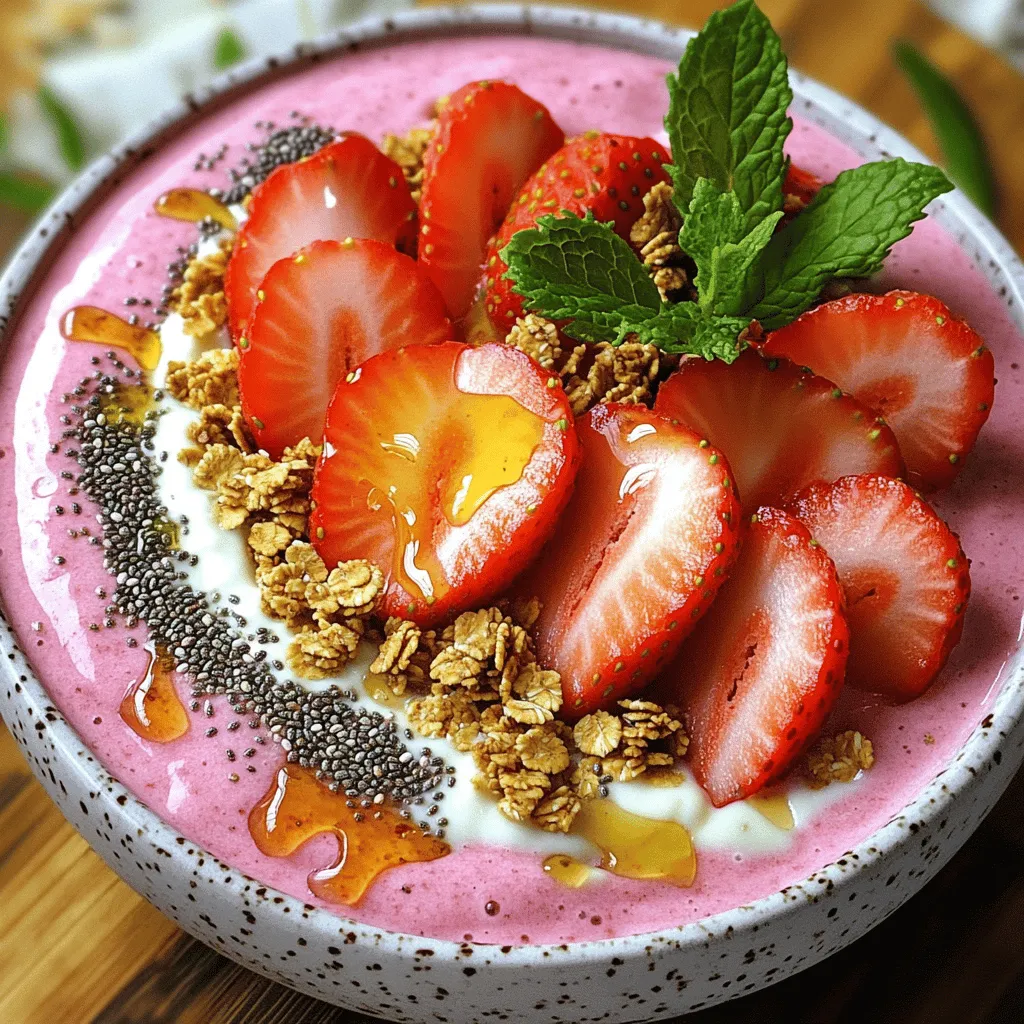 Strawberry Cheesecake Smoothie Bowl Delightful Treat