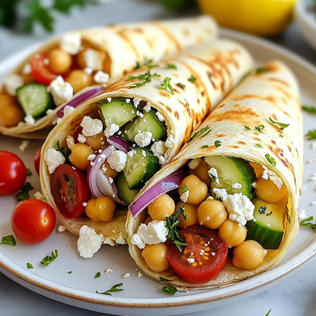 Greek Chickpea Wraps Tasty and Easy Meal Option