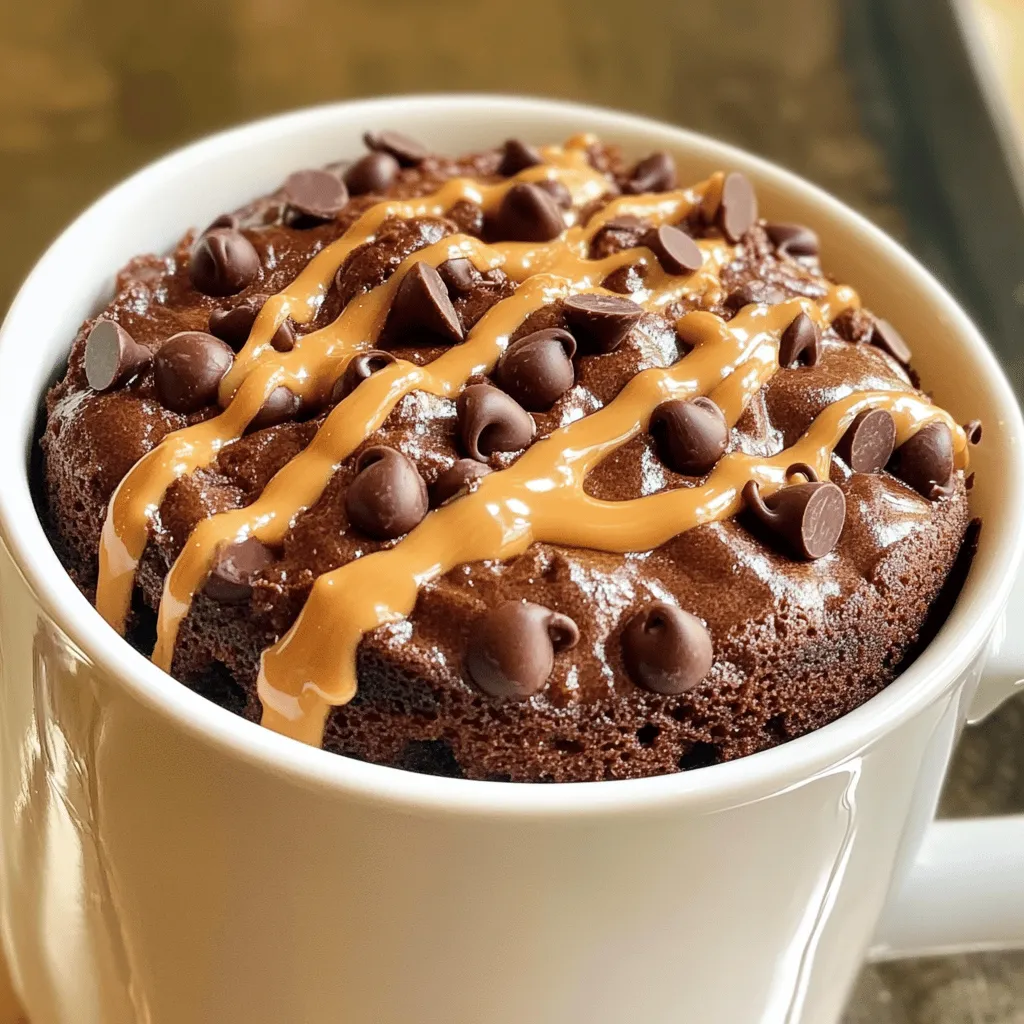Chocolate Peanut Butter Mug Cake Easy and Quick Treat
