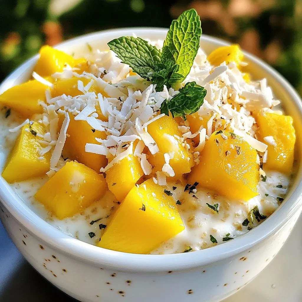 Mango Coconut Overnight Oats Tasty and Simple Recipe