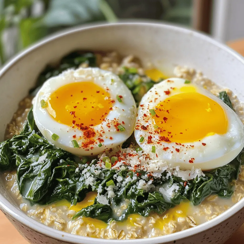 Savory Oatmeal with Spinach and Eggs Quick Recipe