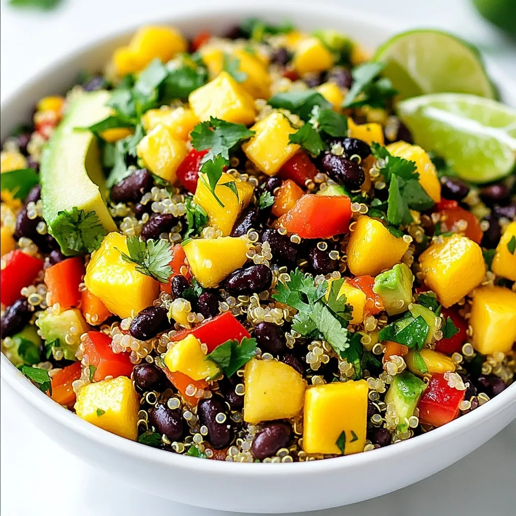 Flavorful Mango Black Bean Quinoa Salad Recipe