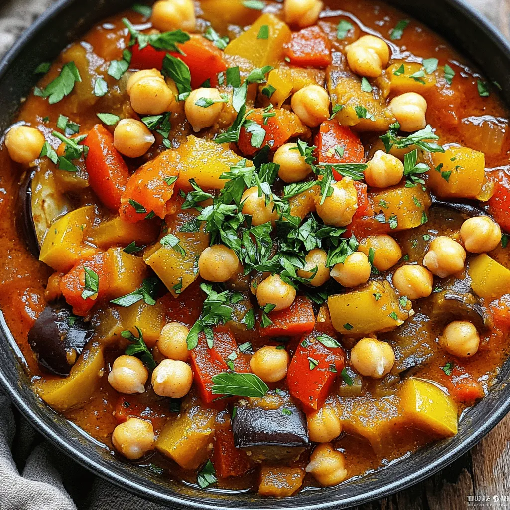 79. Eggplant and Chickpea Stew Flavorful and Hearty Dish