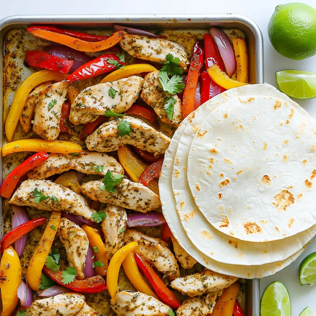 Sheet Pan Garlic Herb Chicken Fajitas Simple Recipe