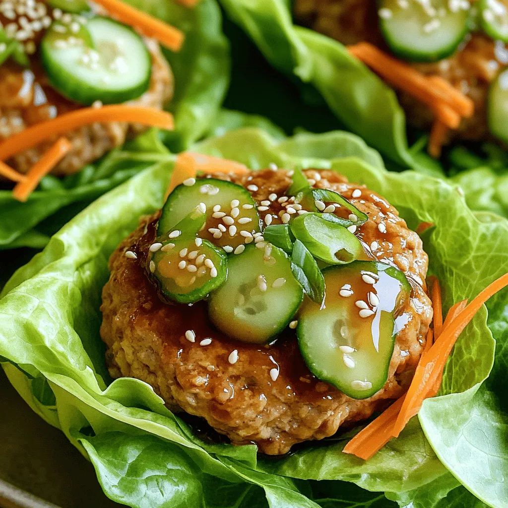 Teriyaki Turkey Burger Lettuce Wraps Flavorful Meal