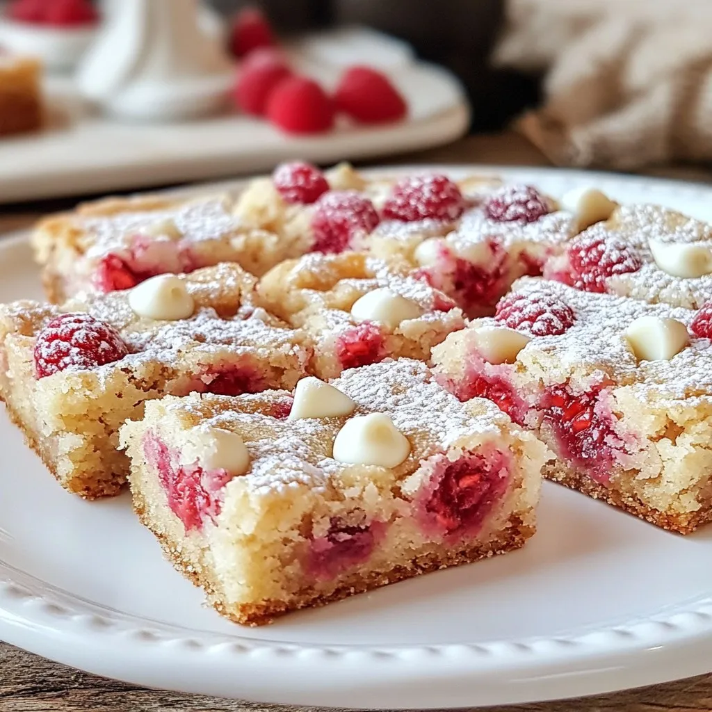 Raspberry White Chocolate Blondies Easy and Delicious Treat