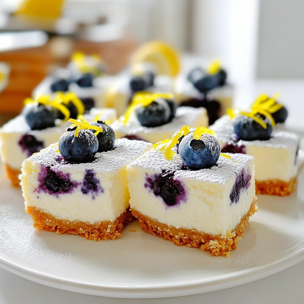 Blueberry Lemon Cheesecake Bars Simple and Delicious