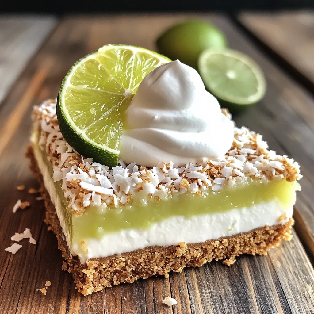 No-Bake Key Lime Pie Bars Easy and Tangy Delight