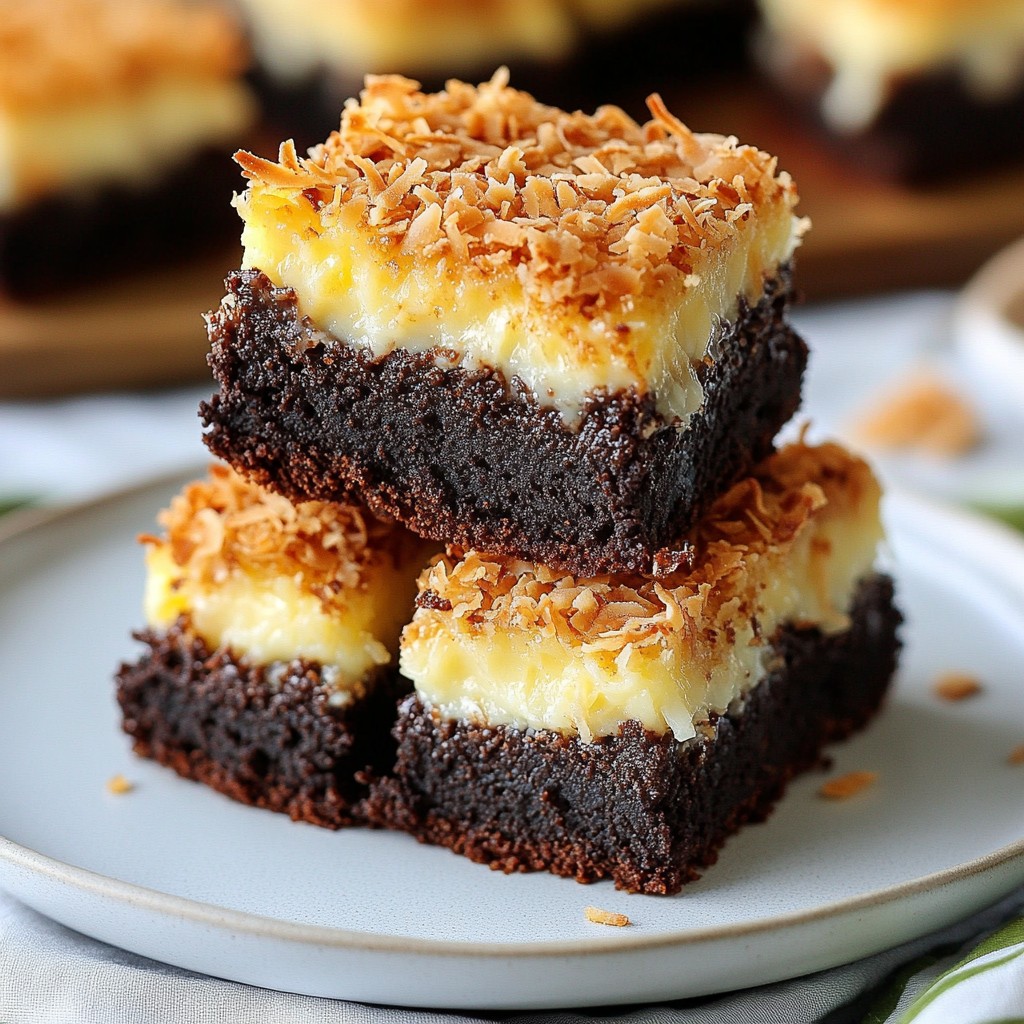 Coconut Macaroon Brownies Rich and Chocolatey Delight