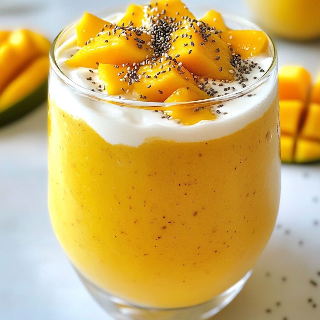 Tropical Mango Smoothie Refreshing and Nutritious Drink