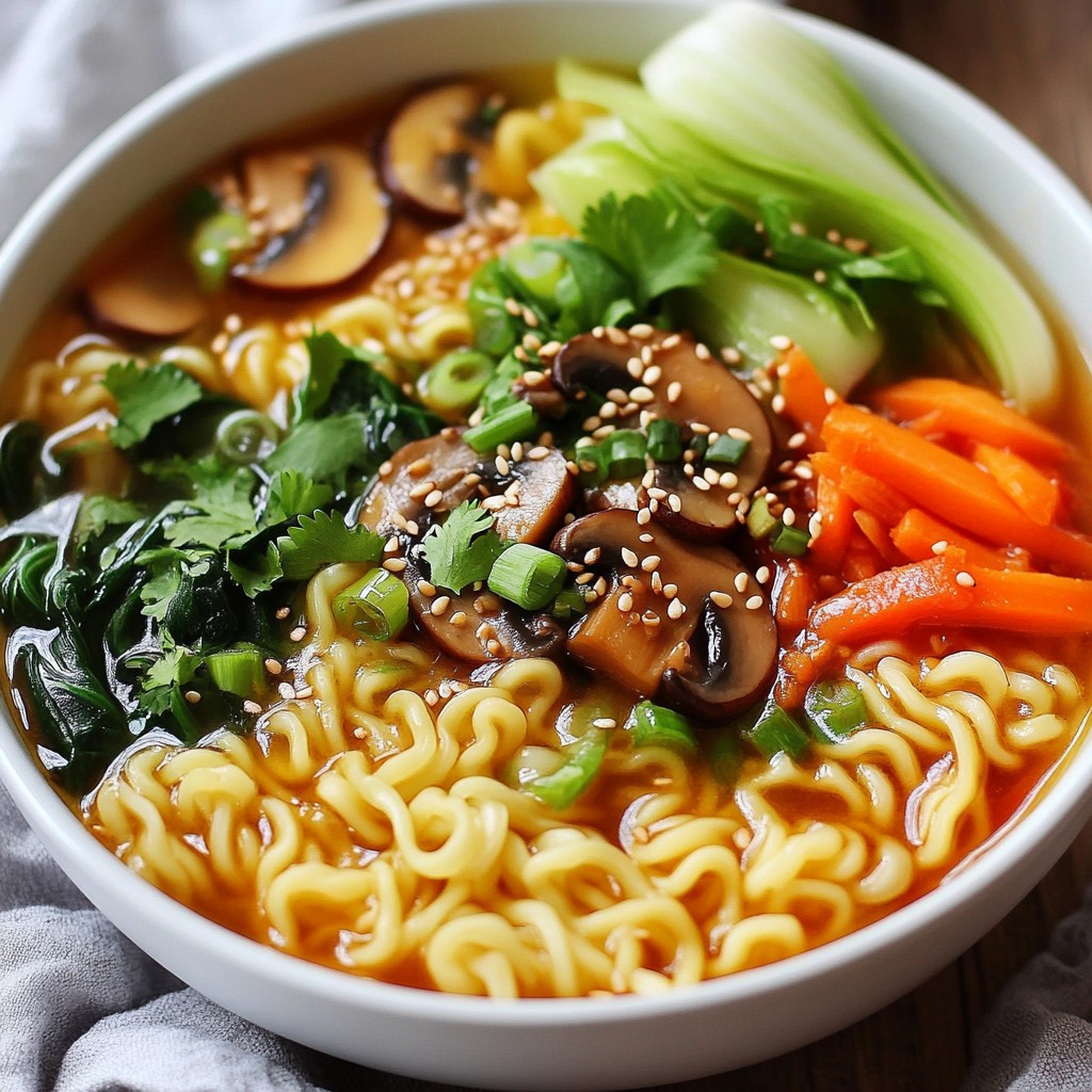 Savory Sesame Garlic Ramen Noodle Bowl Recipe