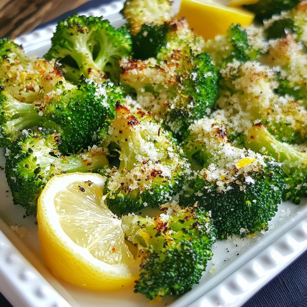 Lemon Pepper Roasted Broccoli Crispy and Flavorful Dish