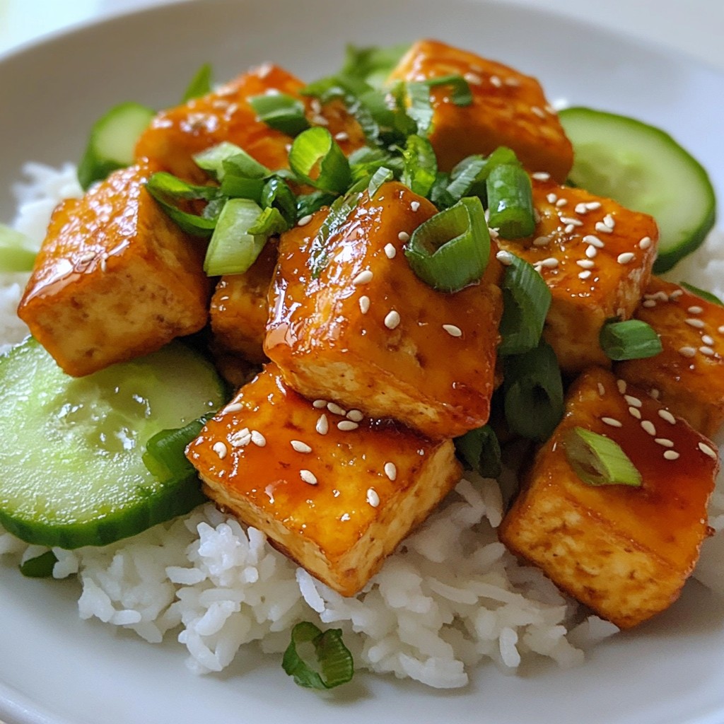 Honey Sriracha Glazed Tofu Flavorful Dinner Option
