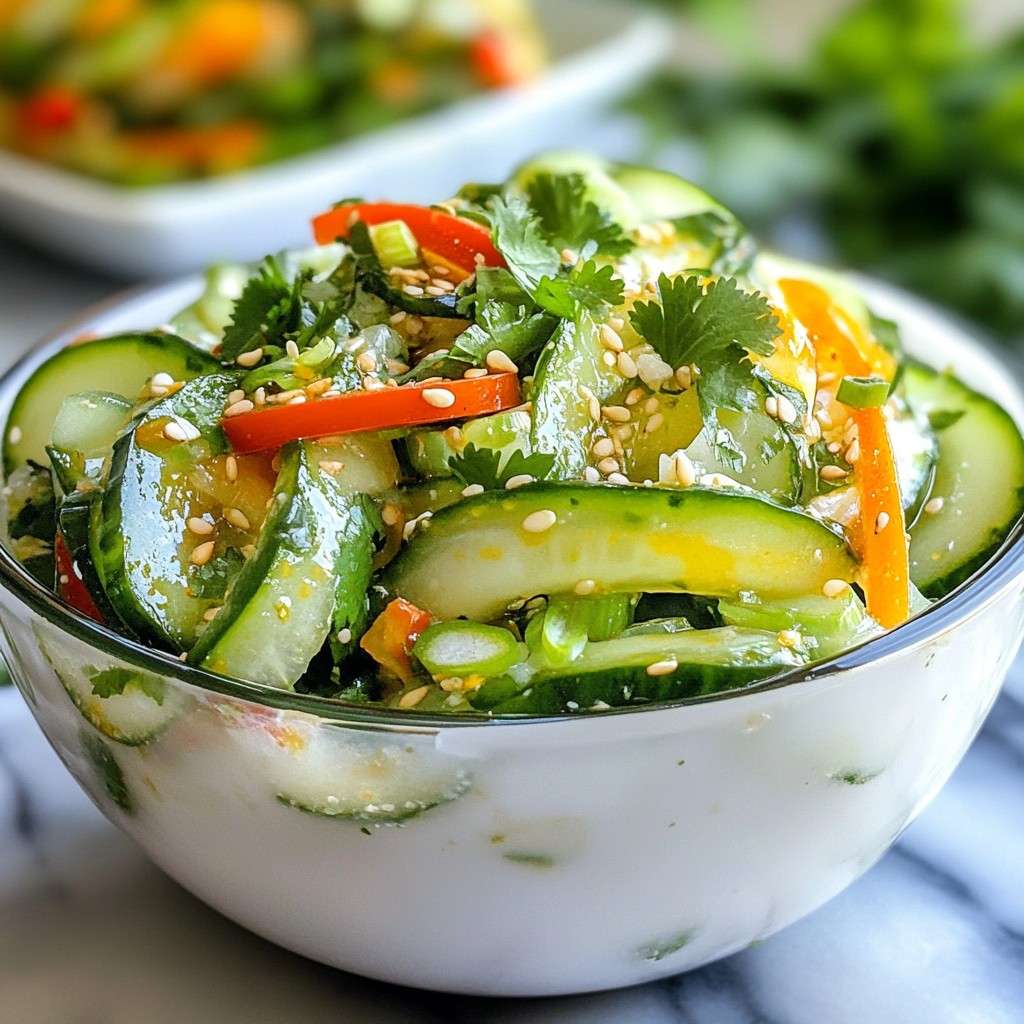 Spicy Sesame Cucumber Salad Zesty Summer Delight