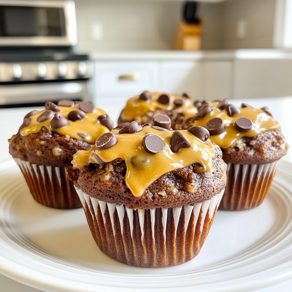Chocolate Peanut Butter Banana Muffins Delightful Treat