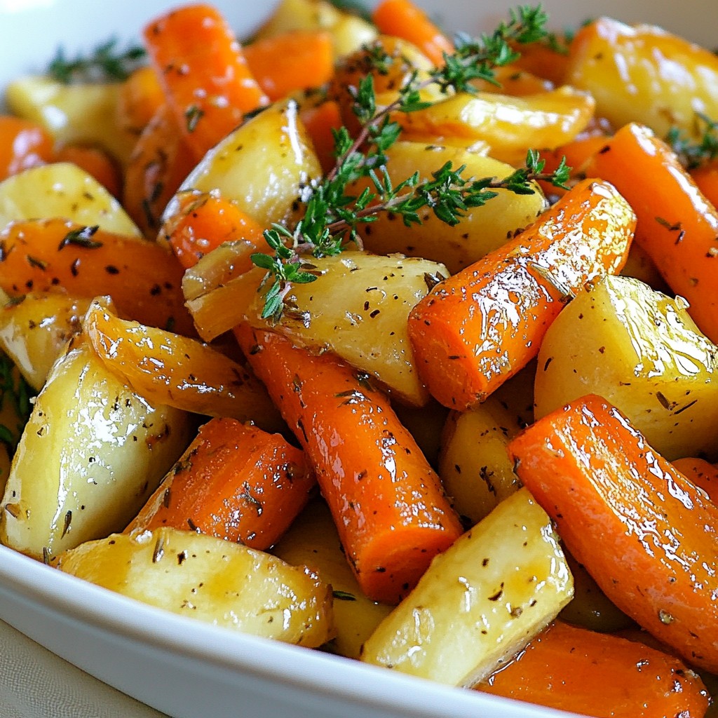 Honey Garlic Glazed Carrots and Parsnips Delight