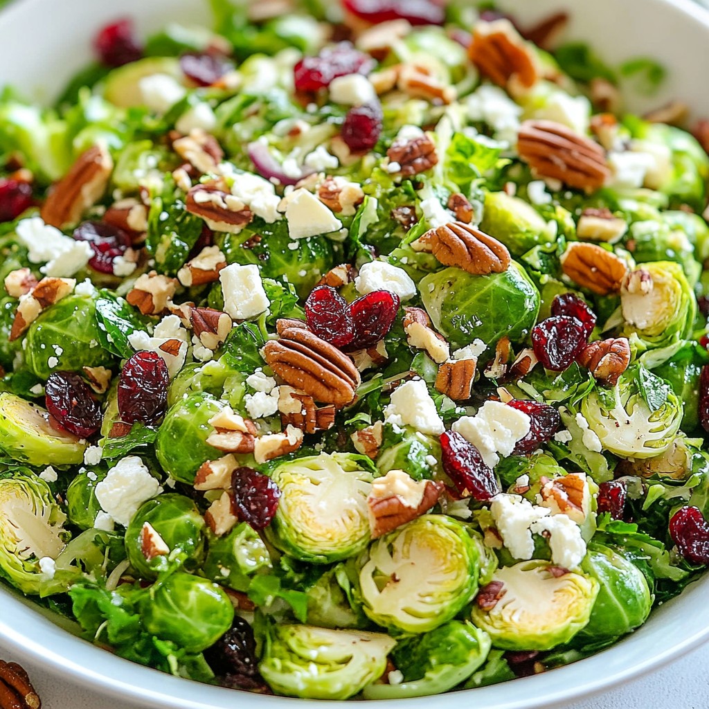 Cranberry Pecan Brussels Sprout Salad Fresh and Tasty
