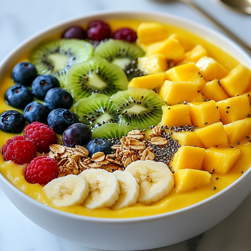 Mango Pineapple Smoothie Bowl Fresh and Flavorful Treat