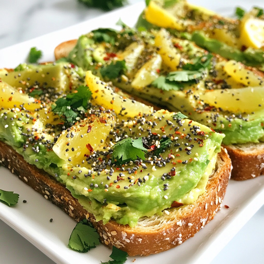 Avocado Toast with Everything Seasoning Perfectly Tasty