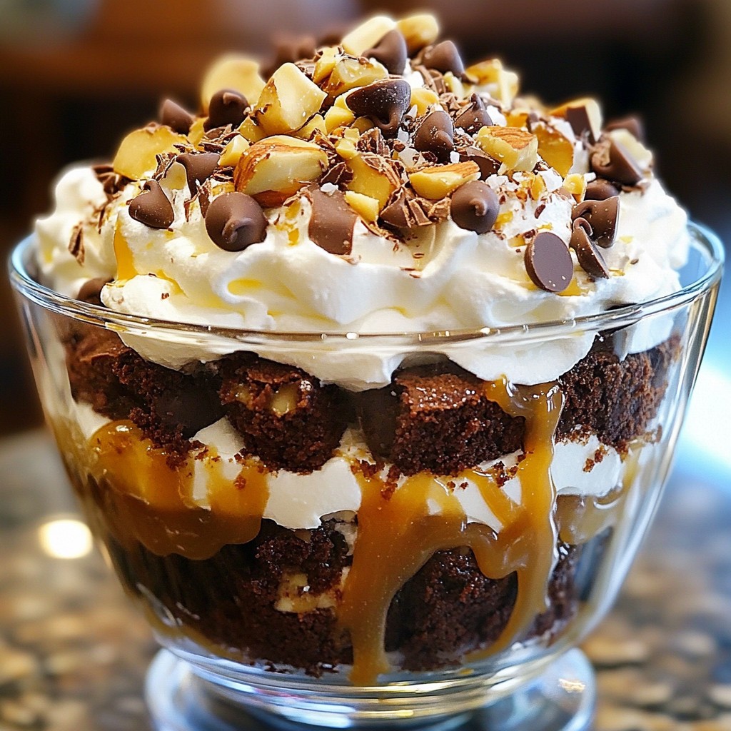 Chocolate Caramel Brownie Trifle Delightful Dessert Recipe