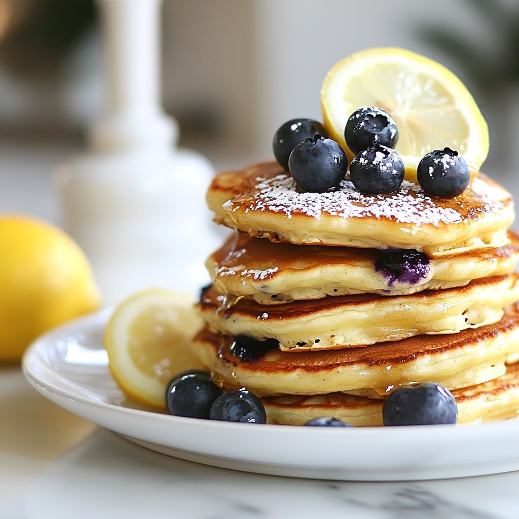 Lemon Blueberry Ricotta Pancakes Simple and Light Dish