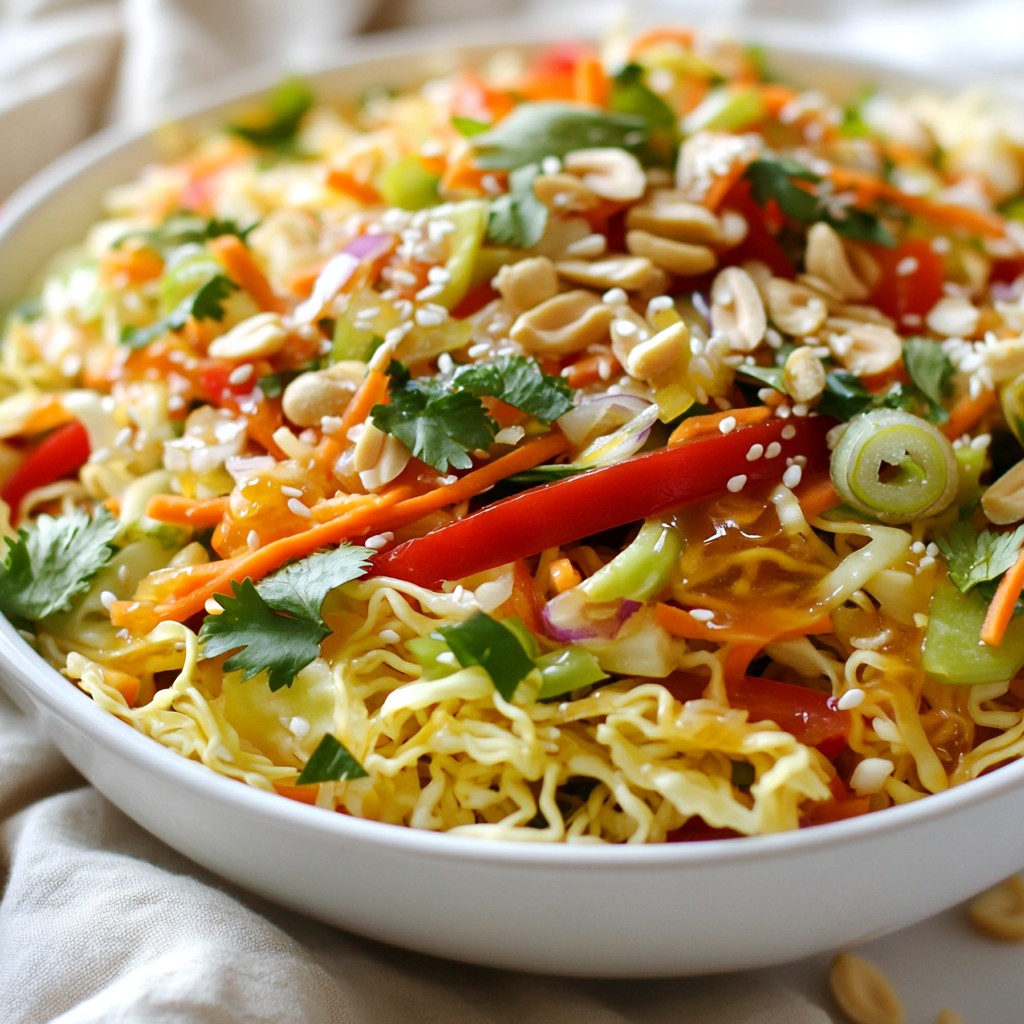 Crunchy Asian Ramen Salad Fresh and Flavorful Dish