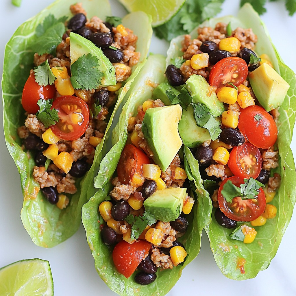 Turkey Taco Lettuce Wraps Flavorful and Simple Meal