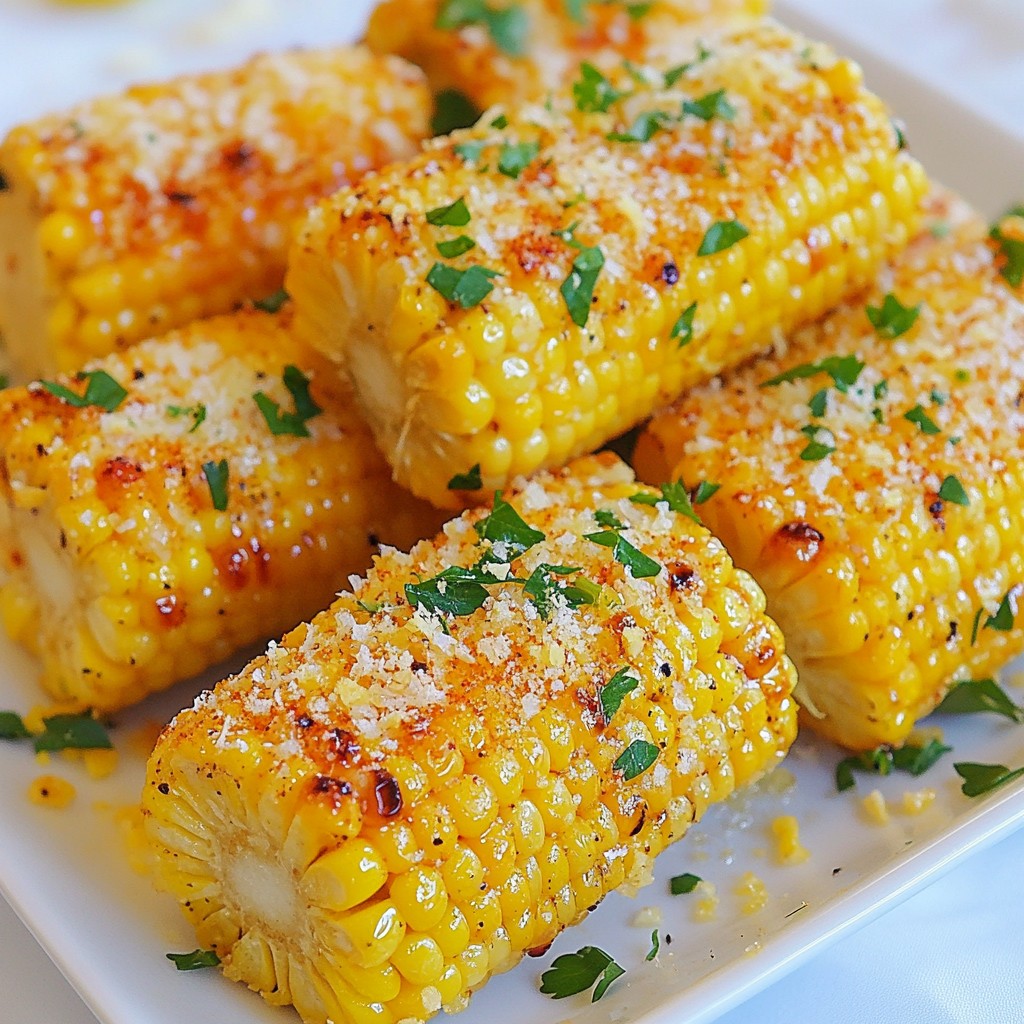 Garlic Parmesan Roasted Corn Flavorful Side Dish