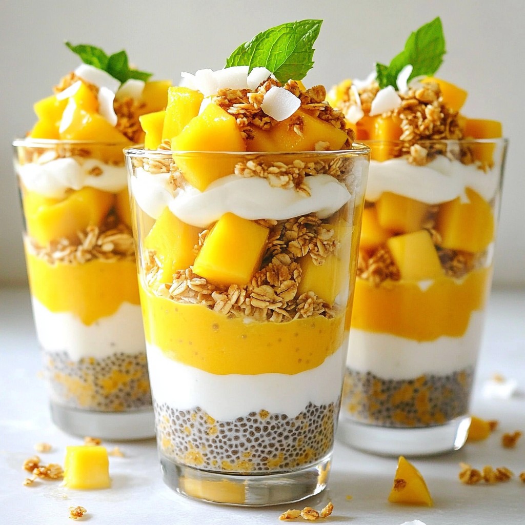 Mango Coconut Chia Parfait Energizing Breakfast Treat