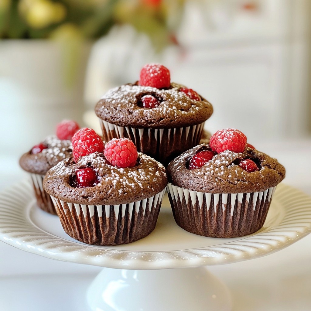 Raspberry Dark Chocolate Muffins Tasty and Easy Treat