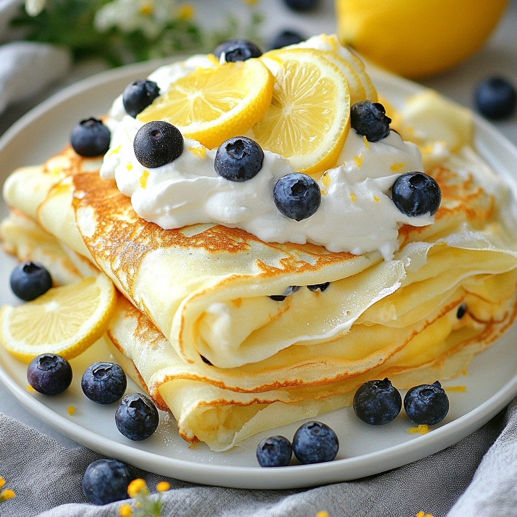 Lemon Blueberry Cheesecake Crepes Delightful Treat