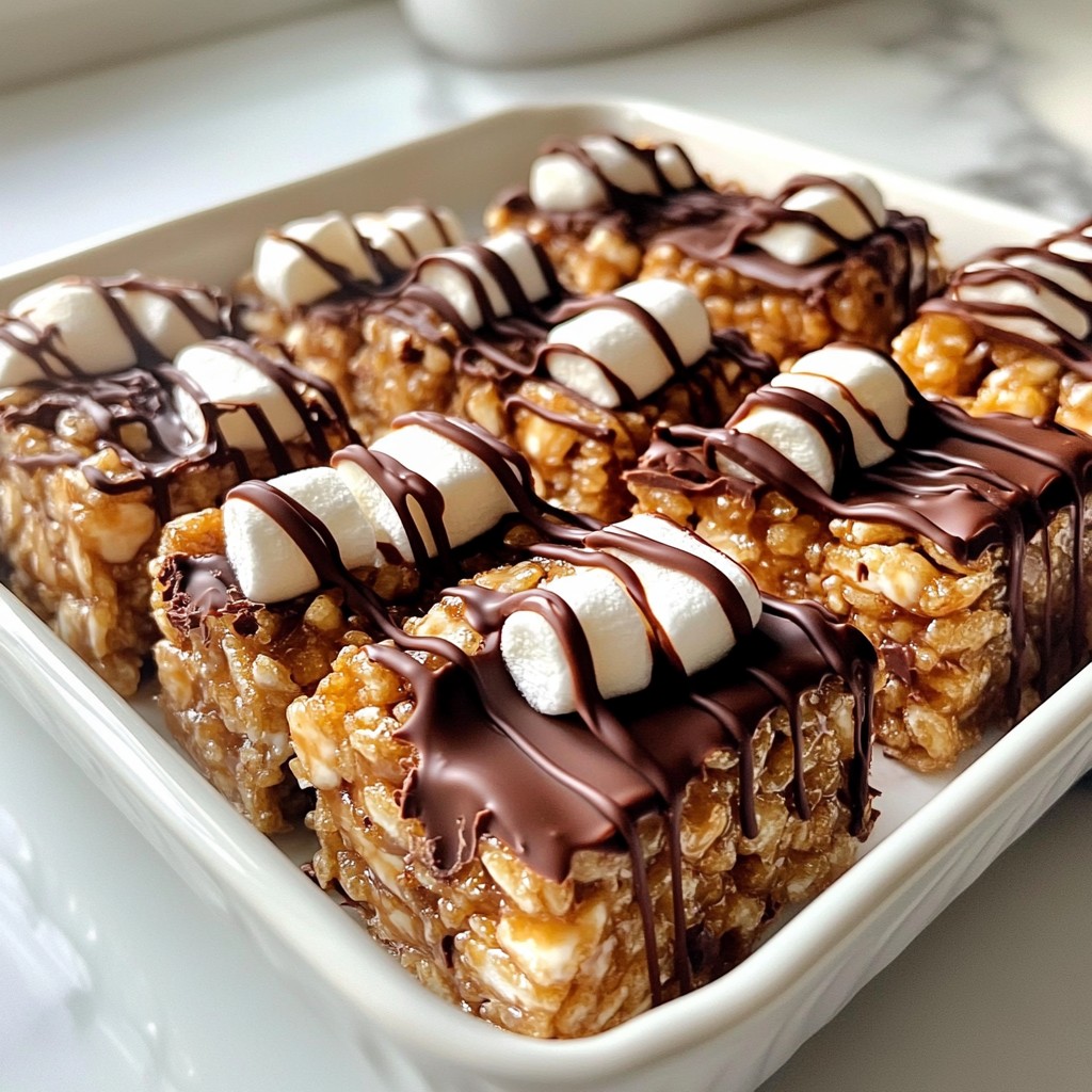 Chocolate Peanut Butter Rice Krispie Treats Delight