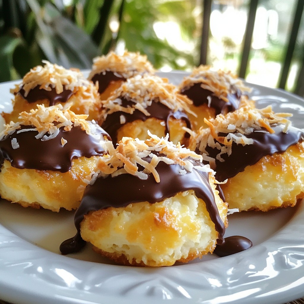 Chocolate Dipped Coconut Macaroons Easy and Sweet Treat