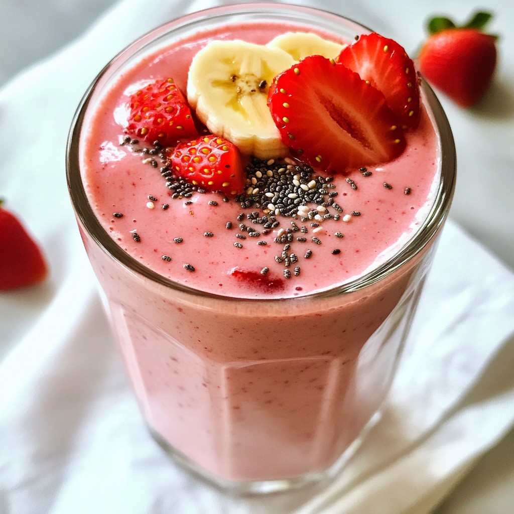 Strawberry Banana Protein Smoothie Easy and Healthy Recipe