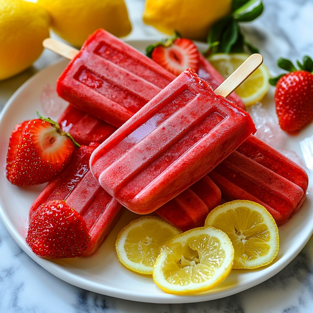 Strawberry Lemonade Popsicles Refreshing Summer Treat