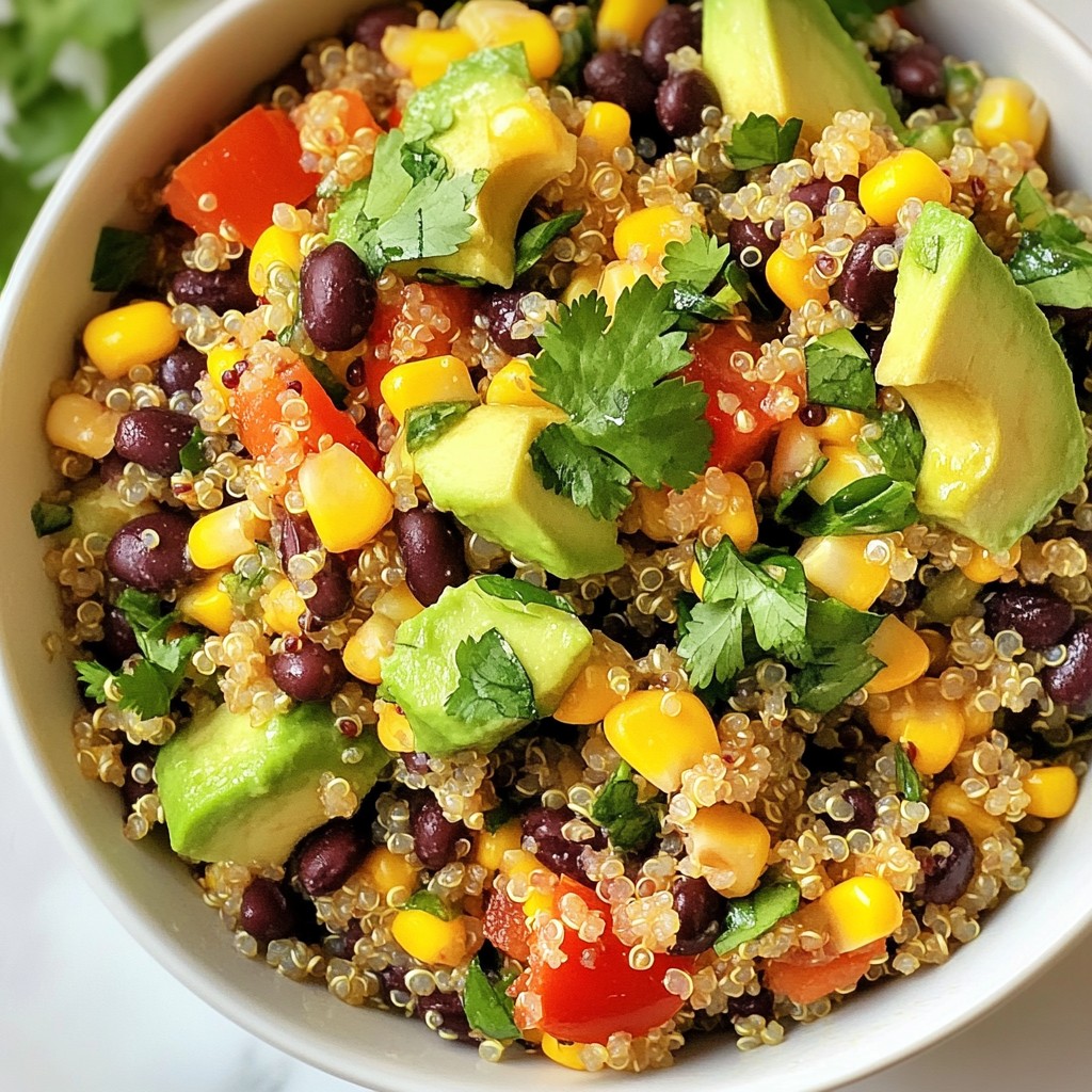 Savory Southwest Quinoa Salad Healthy and Fresh Dish