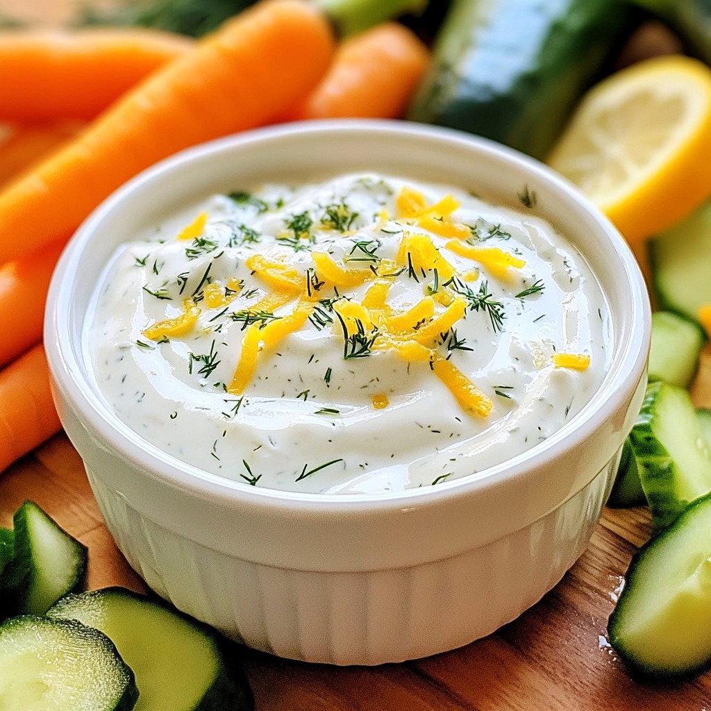 Greek Yogurt Ranch Dip Tasty and Healthy Snack Option