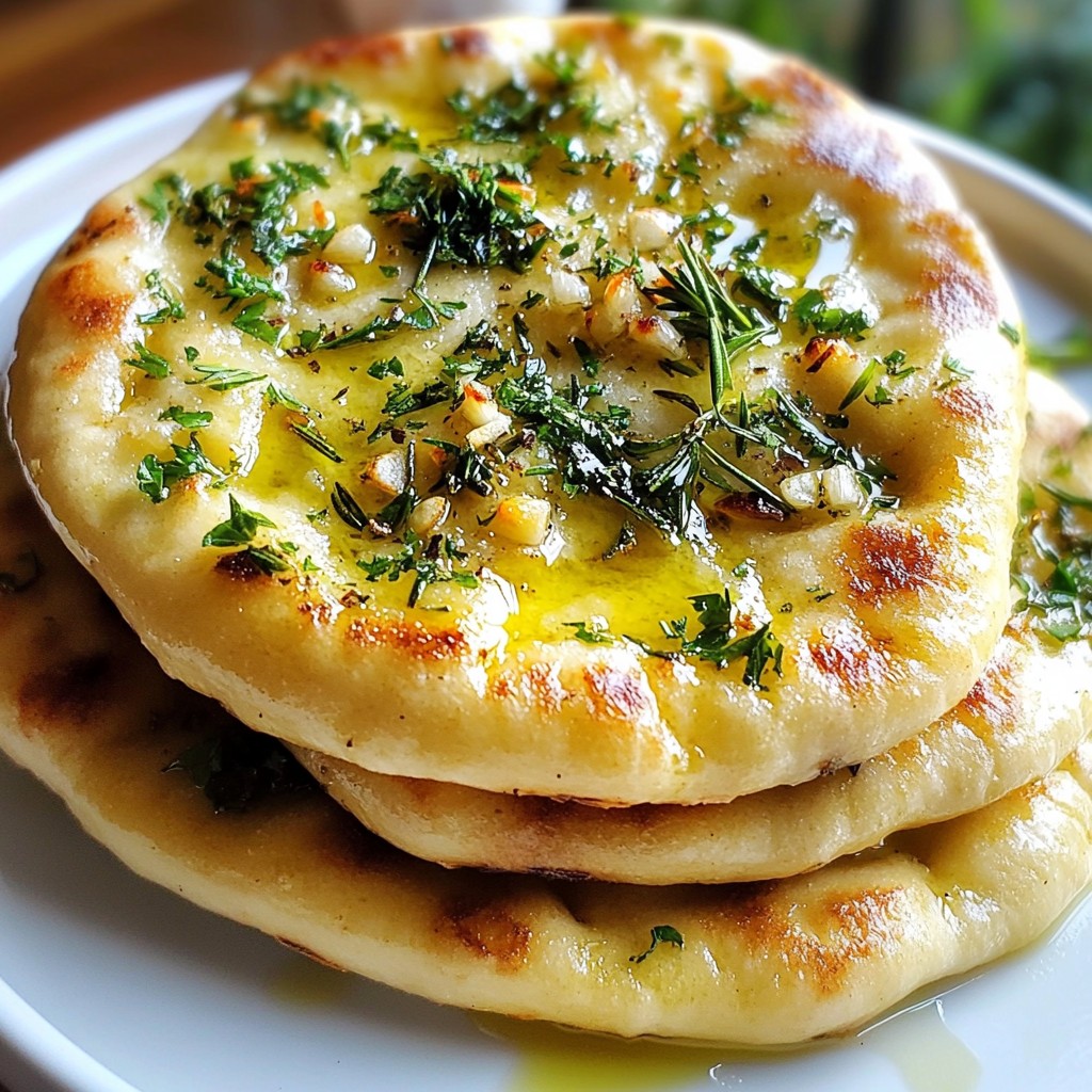 Garlic Herb Flatbread Easy Recipe for Home Cooks
