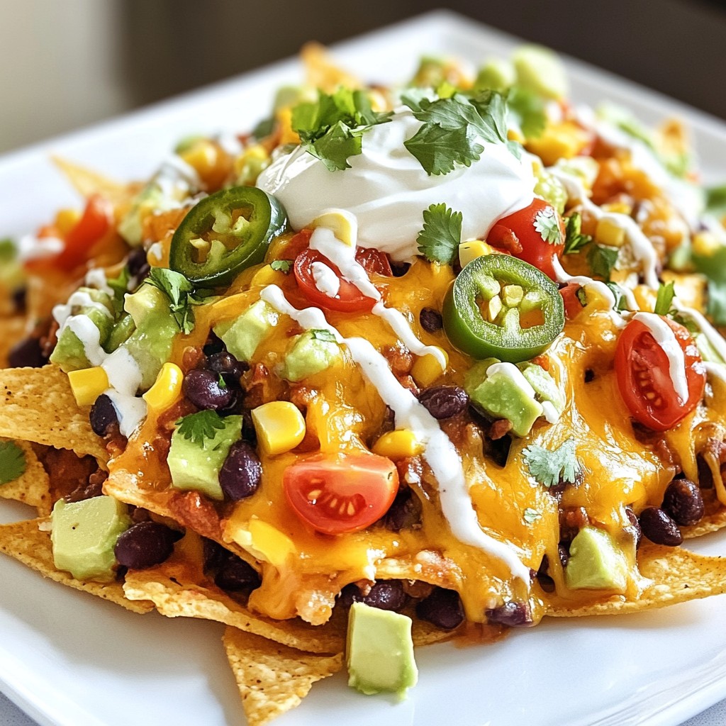 Loaded Veggie Nachos for a Flavorful Snack Option