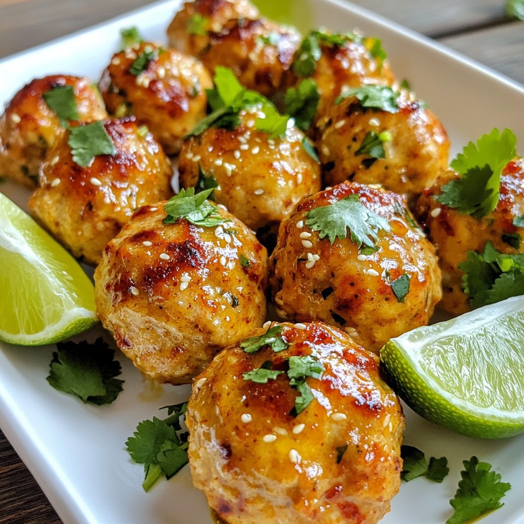 Spicy Thai Chicken Meatballs Flavorful and Easy Recipe