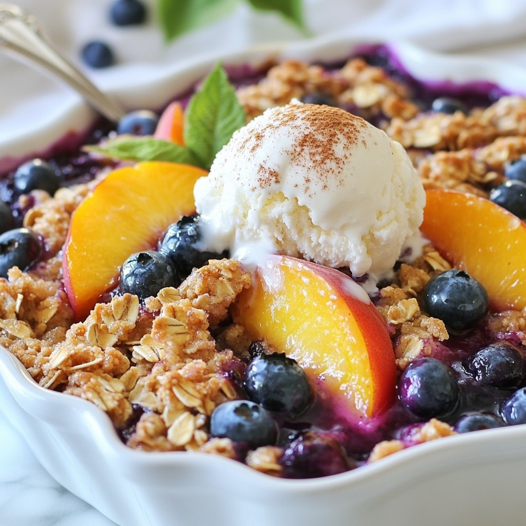 Blueberry Peach Crisp Delicious and Easy Recipe