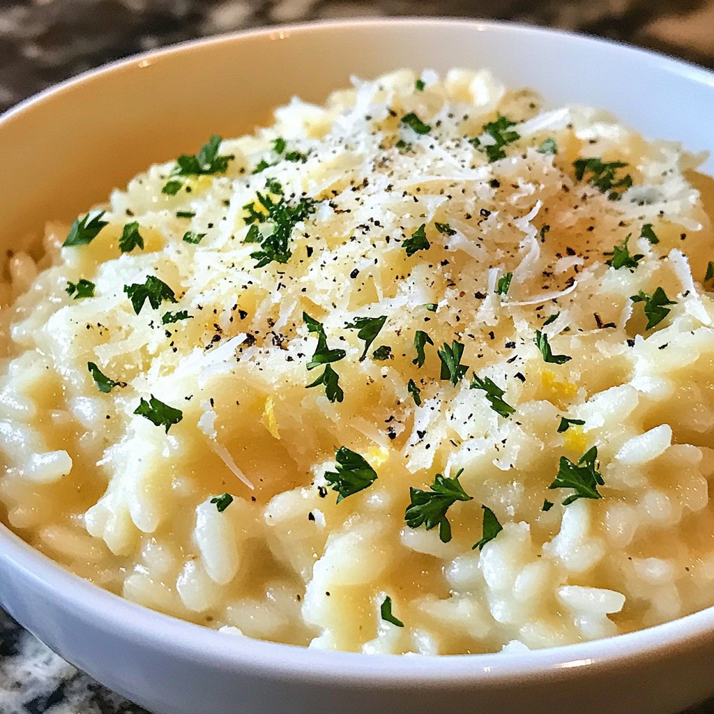 Creamy Garlic Parmesan Risotto Rich and Flavorful Dish