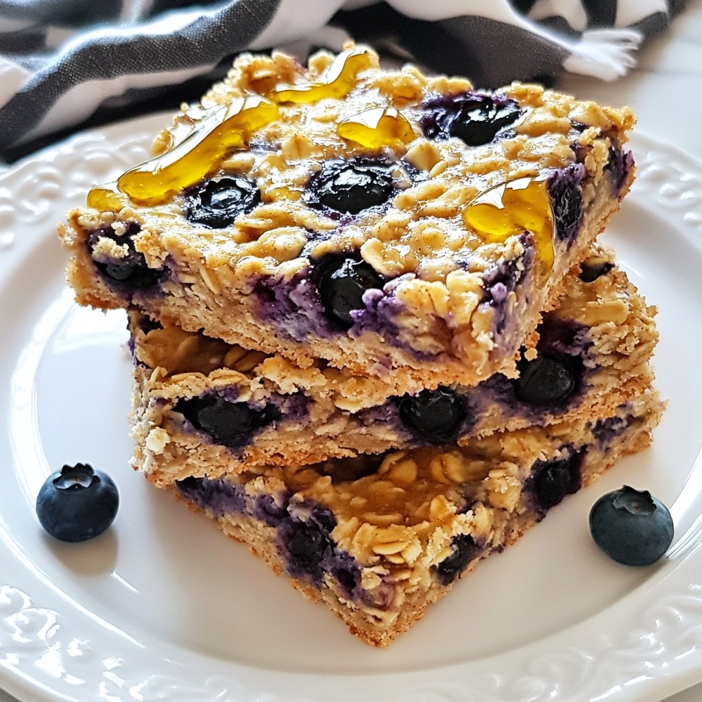 Blueberry Oatmeal Breakfast Bars Easy Homemade Snack