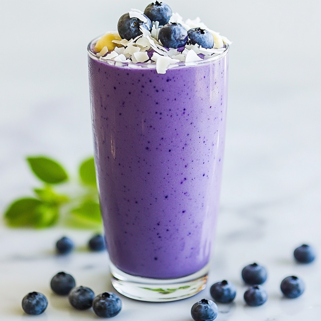 Blueberry Coconut Smoothie Creamy and Refreshing Treat