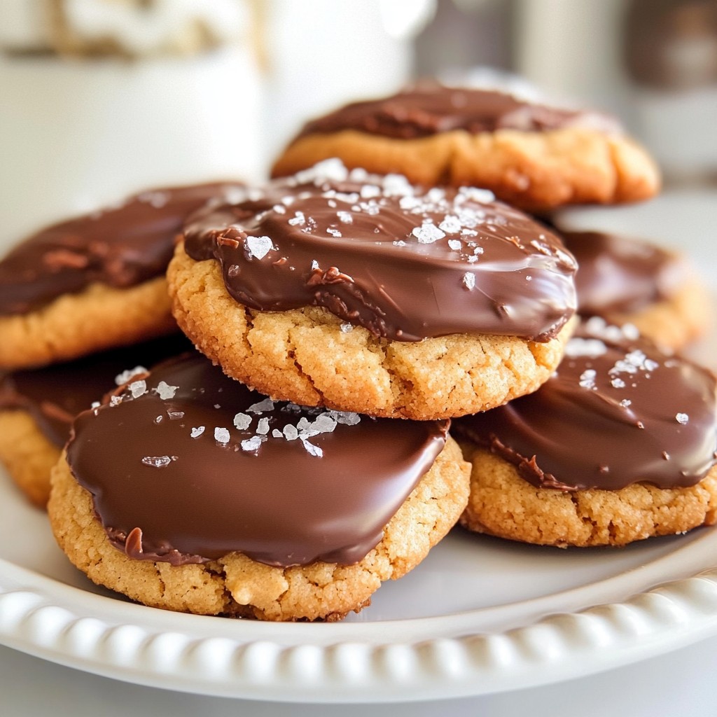 Chocolate Dipped Peanut Butter Cookies Delightful Treat