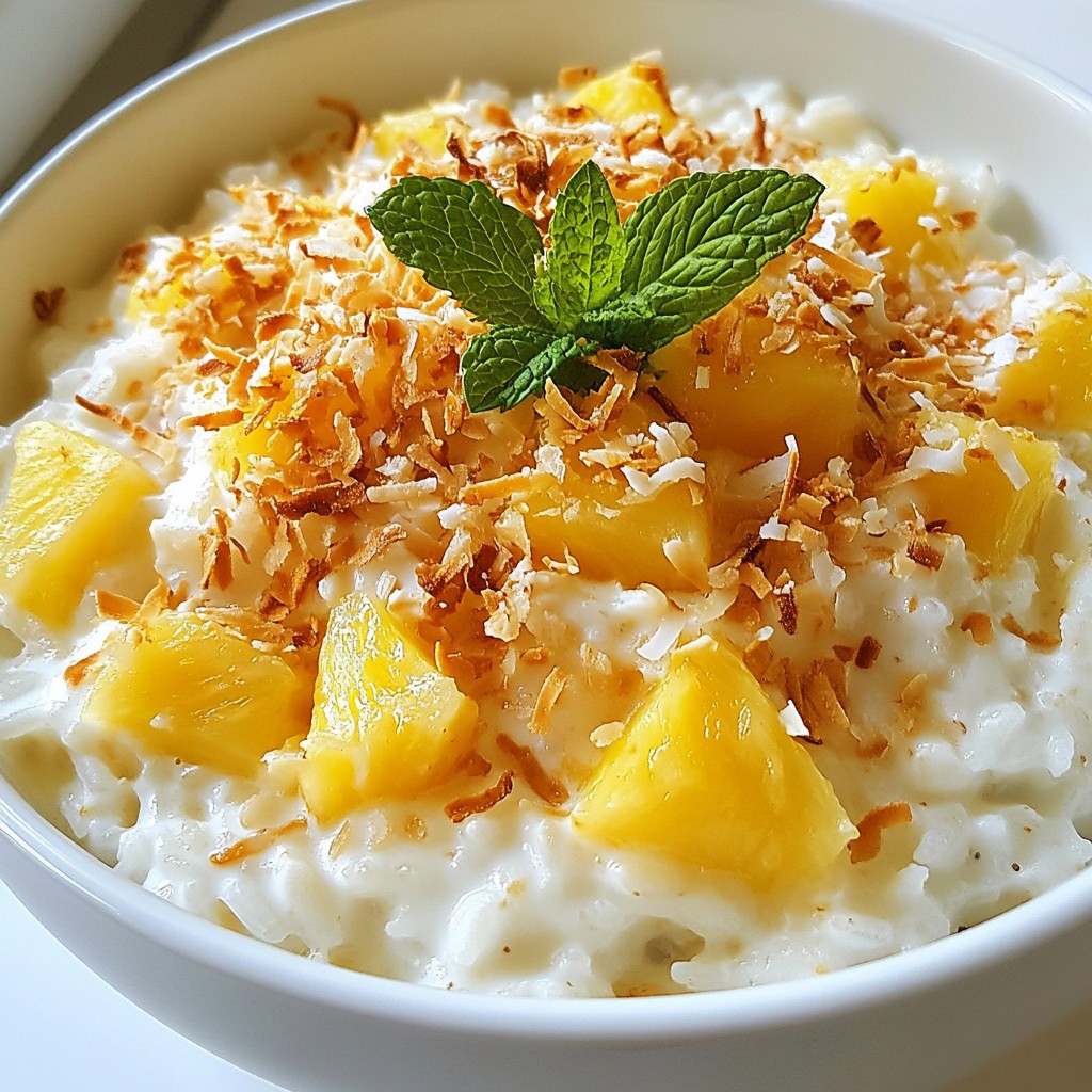 Pineapple Coconut Rice Pudding Rich and Creamy Delight