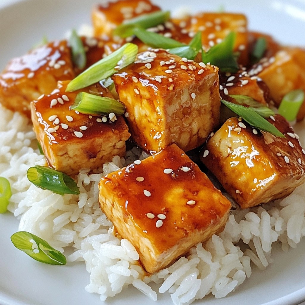Honey Garlic Glazed Tofu Crispy and Flavorful Dish